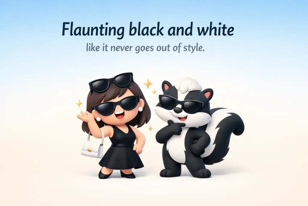 Cute skunk puns for captions and selfies