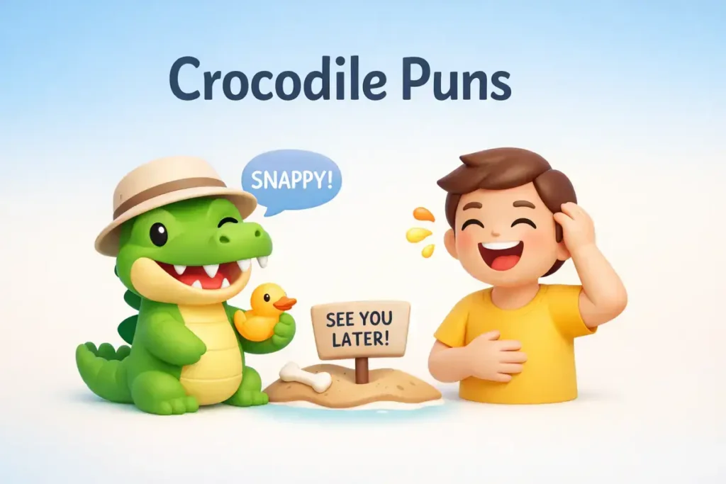 School and campus crocodile puns that bite