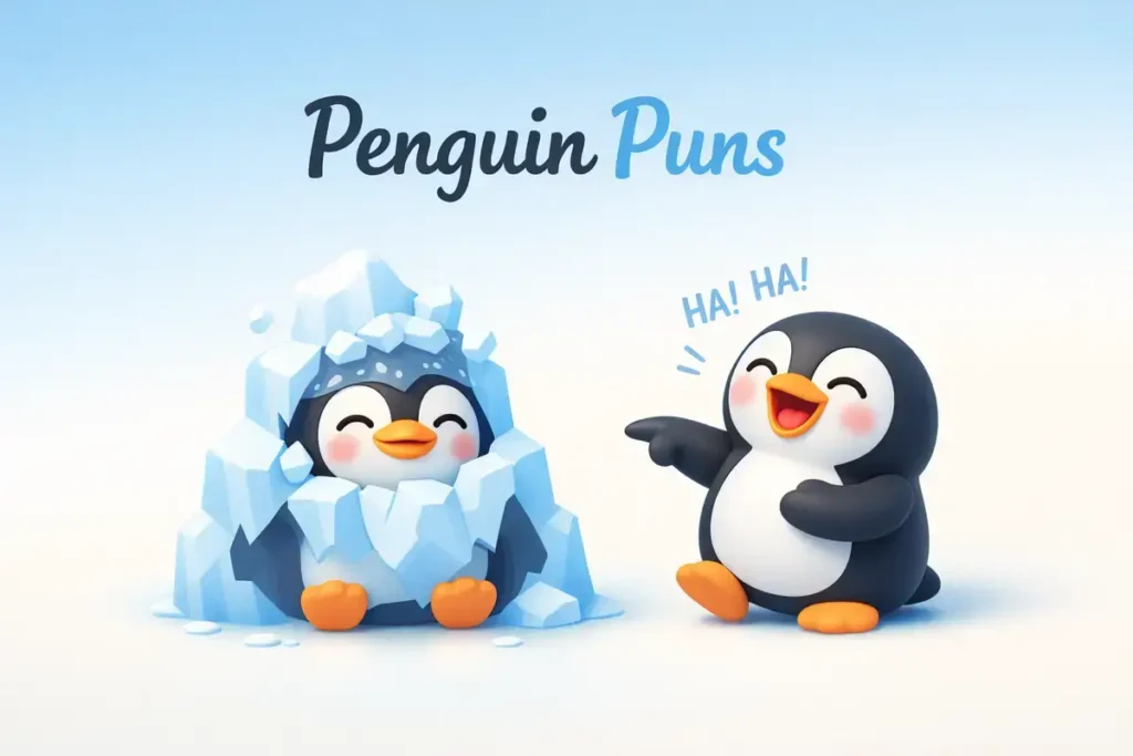 Penguin puns for sports and games