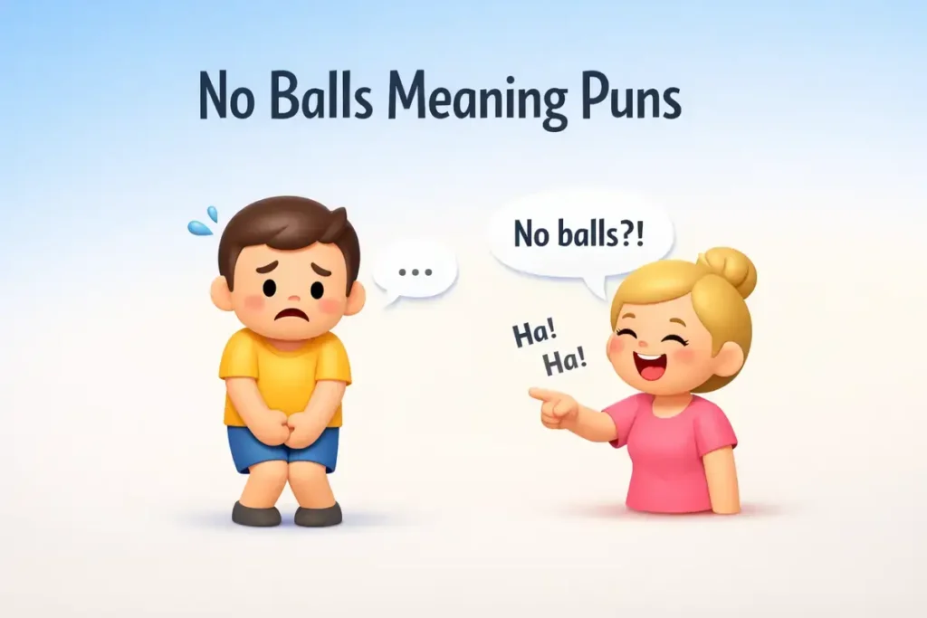 No balls meaning puns to make bold moments feel playful