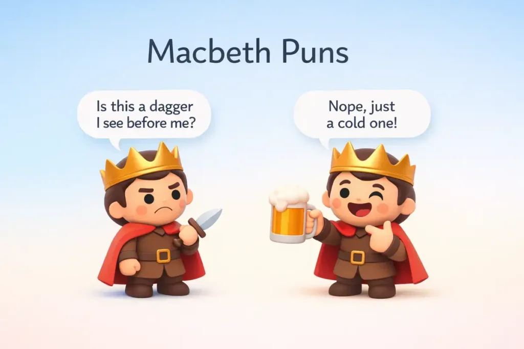Guilt themes and clever conscience jokes Macbeth puns