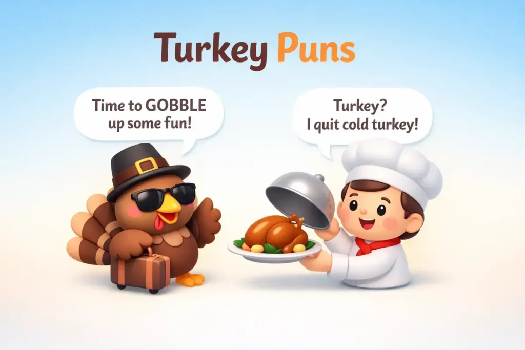 Turkey puns for party invitations