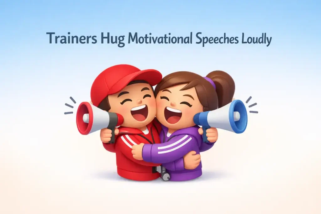 Fitness and hug pun energy