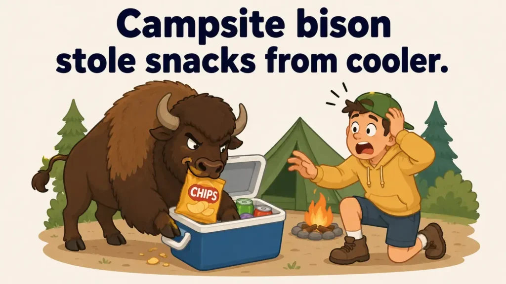 Camping Night Bison Stories